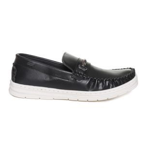 Sapato Mocassim OPX Slip On Masculino Preto