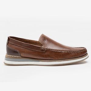 Mocassim Denim Flow Democrata Masculino Marrom