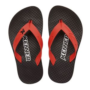 Chinelo Infantil Kenner New Summer Kids Menino Preto e Vermelho