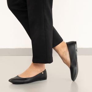 Sapatilha Bico Quadrado Feminina Moleca Neo Preto