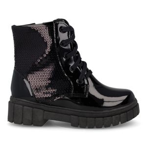 Bota M Shuz Kids Paetê Style Infantil Preta