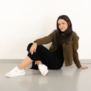 Tênis Via Marte Detalhe Metalizado Feminino Off White