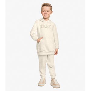 Conjunto Moletom Capuz Trick Nick Infantil Bege