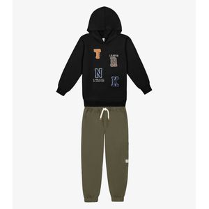 Conjunto Moletom Trick Nick Infatil Preto