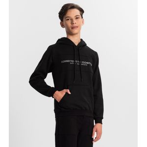 Blusão Capuz Minty Canguru Juvenil Preto