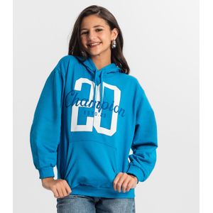 Moletom Capuz Minty Canguru Juvenil Azul