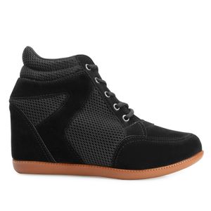 Tênis Casual Sneaker Ana Lucia Feminino Preto