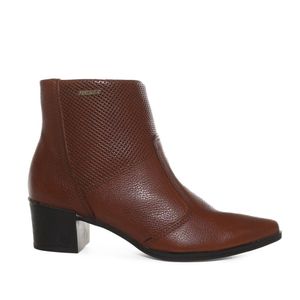 Bota Feminina Cano Curto Bico Fino Pegada Marrom