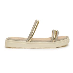 Sandália Tamanco Dourado Mississipi Flatform Feminino