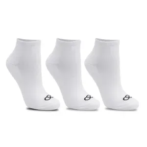 Kit 3 pares de Meia Olympikus Cano Curto 33 a 38 Feminina Branca