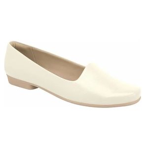 Sapatilha Bico Redondo Piccadilly Off White Feminina