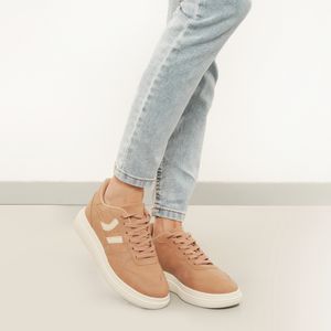 Tênis Moleca Recortes Feminino Bege