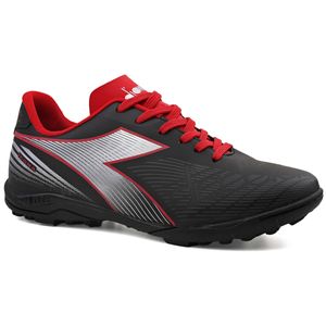 Chuteira Unissex Diadora Ícona Society Preto e Vermelho