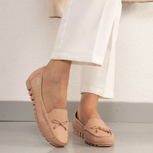 Sapato Feminino Mocassim Couro Bottero Bege