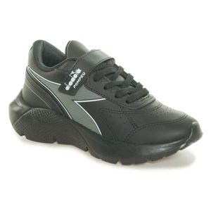 Tênis Corrida Infantil Diadora Pompeu VLC Jr Preto e Chumbo