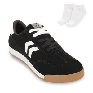 Tênis Casual Via Marte Feminino Preto e Meia