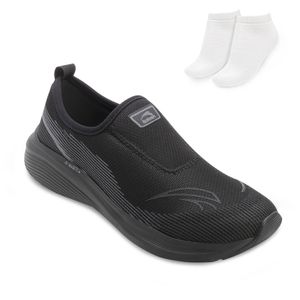 Tênis Slip On Kolosh Feminino Preto e Meia