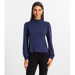 Blusa Manga Longa Feminina Rovitex Azul