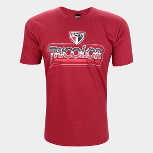 Camiseta São Paulo Tricolor Paulista Masculina - Bordô