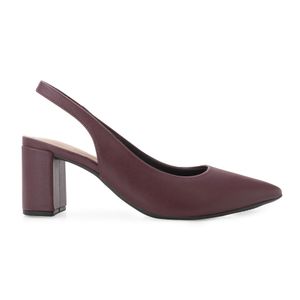 Sapato Salto Grosso Beira Rio Feminino Vinho