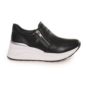 Tênis Via Marte Preto Anabela Ziper Feminino