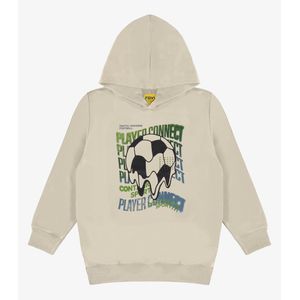 Moletom Rovi Kids Capuz Player Connect Infantil Bege