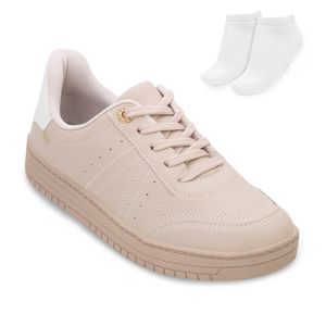 Tênis Casual Dakota Feminino Bege e Meia