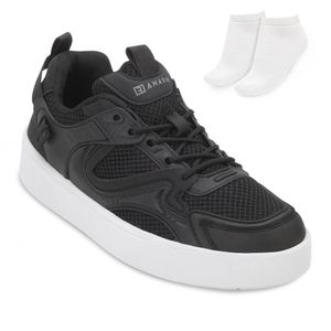 Tênis Casual Ramarim Feminino Preto e Meia