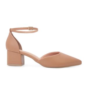Sapato Salto Grosso Vizzano Feminino Marrom