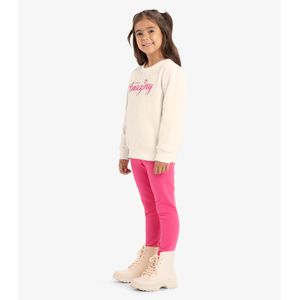 Conjunto Moletom Legging Rovi Kids Amazing Infantil Bege