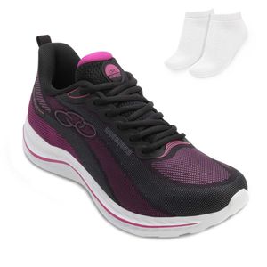 Tênis Esportivo Olympikus Apolis Feminino Preto e Meia