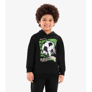 Moletom Rovi Kids Capuz Infantil Preto