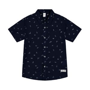 Camisa Manga Curta Trick Nick Estampada Infantil Azul