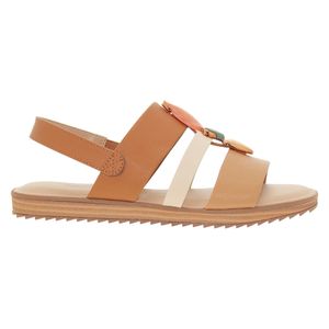 Sandália Flats Modare Feminino Marrom e Off White