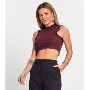 Regata Cropped Kohmar Canelada Sublime Feminina Vermelha