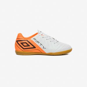 Chuteira Futsal Umbro Fifty VI Jr Branca