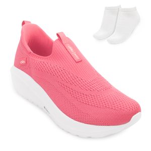 Tênis Olympikus Intuit e Meia Rosa Feminino