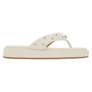 Tamanco Flatform Vizzano Apliques Feminino Off White