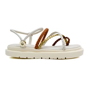 Sandália Flatform Squizz Off White Feminina