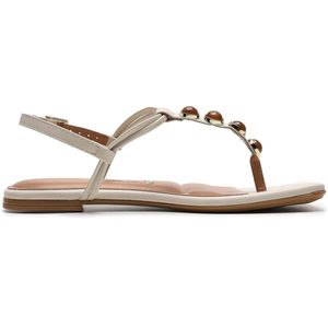Sandália Rasteira Vizzano Pedraria Feminino Off White