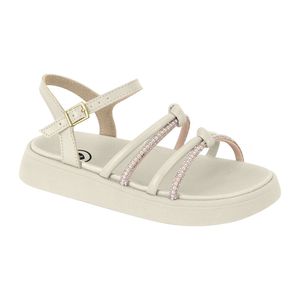 Sandália Flatform Molekinha Feminina Off White