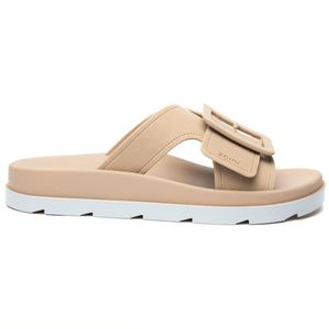 Tamanco Zaxy Vibe Fivela Feminino Bege
