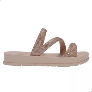 Tamanco Flatform Zaxy Feminino Bege