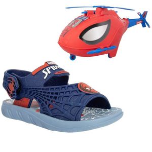 Sandália Flats Grendene Homem-Aranha Juvenil Menino Marinho