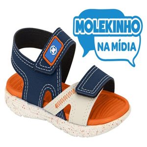 Sandália Flats Molekinho Menino Marinho
