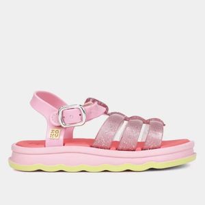 Sandália Flats Zaxynina Infantil Feminina Rosa