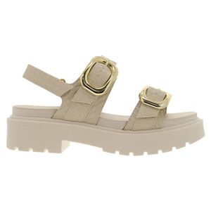 Sandália Flatform Vizzano Feminina Off White