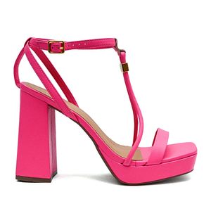 Sandália Salto Alto Bebece Feminino Rosa