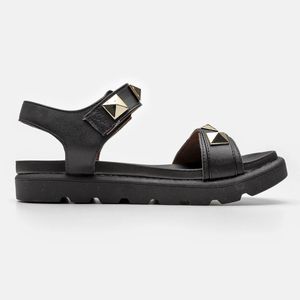 Sandália Vizzano Tachas Tratorada Feminino Preto