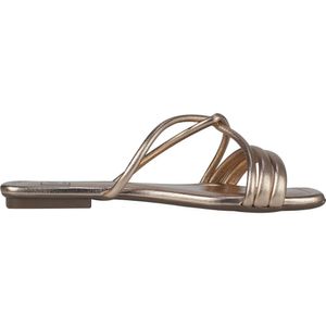Rasteira Moleca Flat Nó Metalizada Feminino Dourado